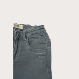 Girls Casual Plain Jeans Pant Half Elastic - Sky Blue