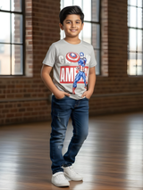 Boys' Marvel Captain America Greyish Graphic T-Shirt