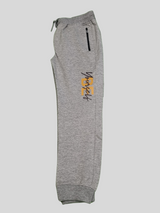 Boys’ Grey Cotton Jogger Pants – Casual Comfort with Zip Pockets & Cargo Style