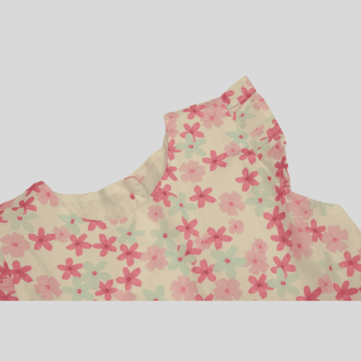 Girls Casual Printed Cotton Frocks - Pink