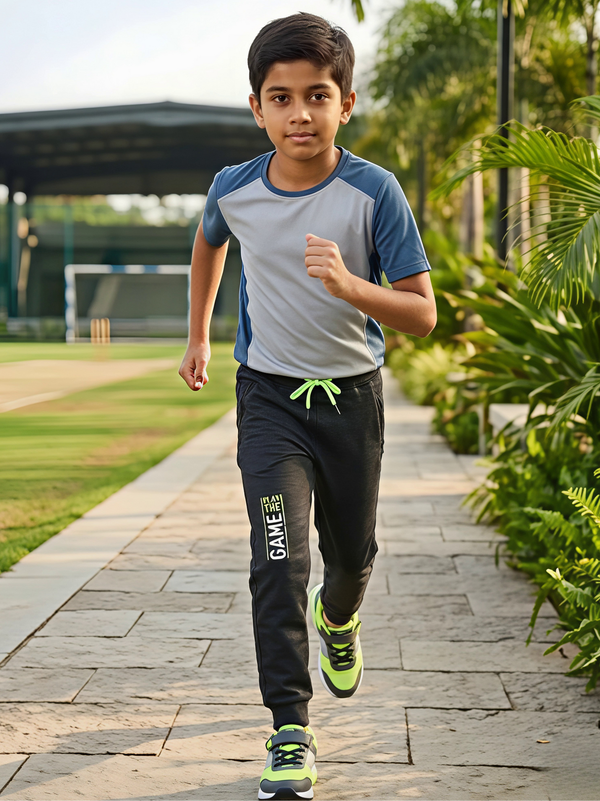 Boys' Sporty 'Game On' Dark Grey Track Pants