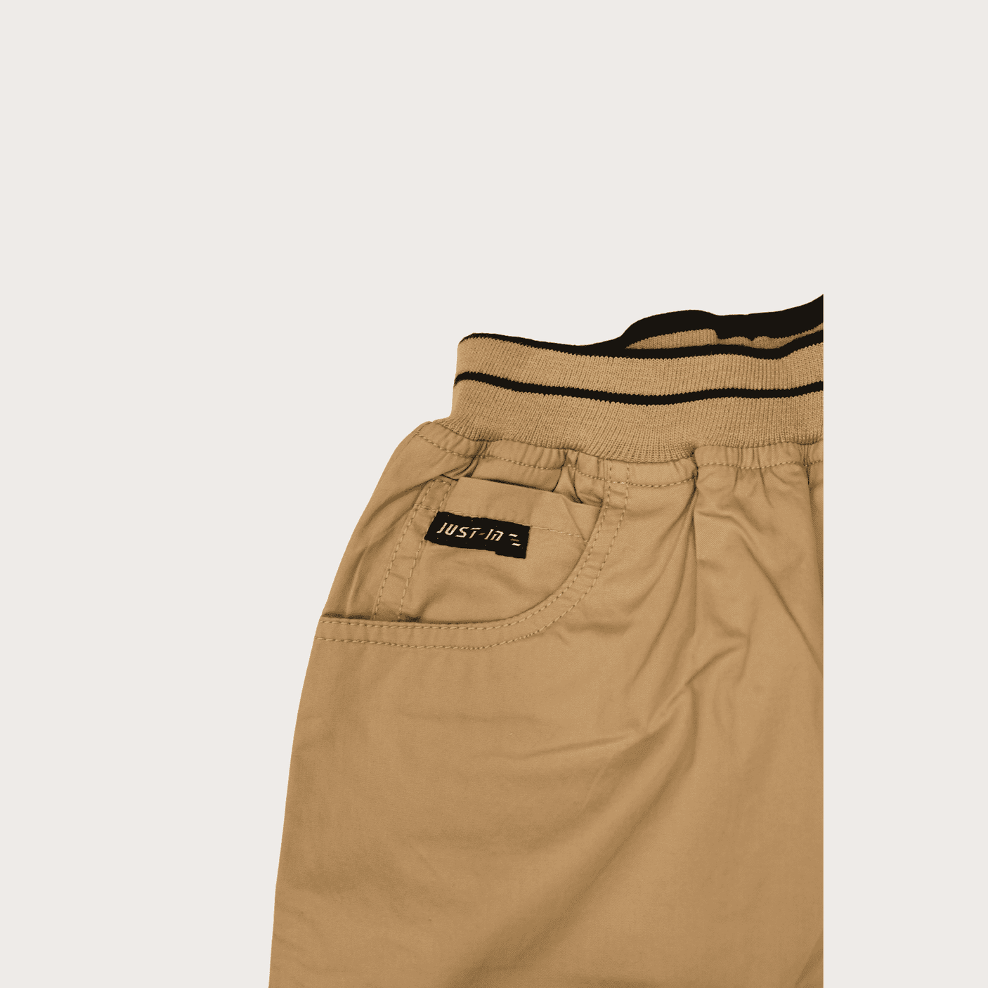 Boys Casual Plain Cotton Shorts Full Elastic - L.Grey