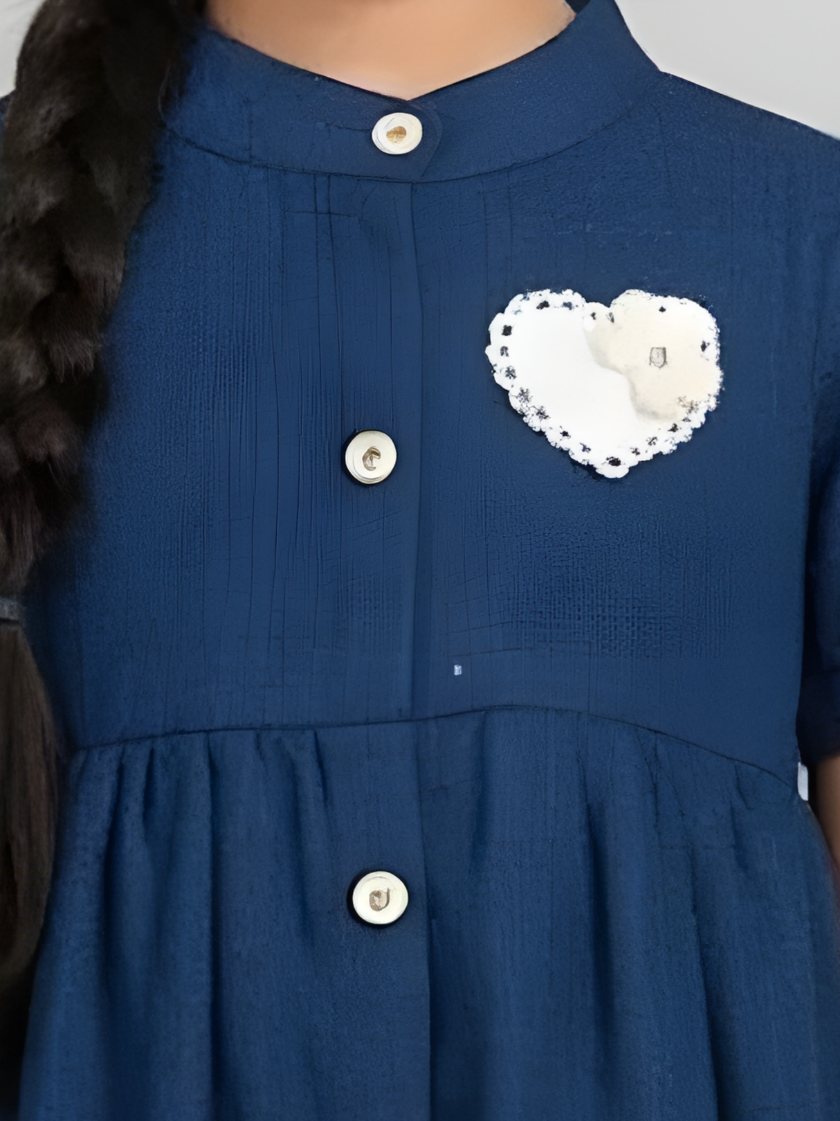 Navy Blue Button-Down Frock