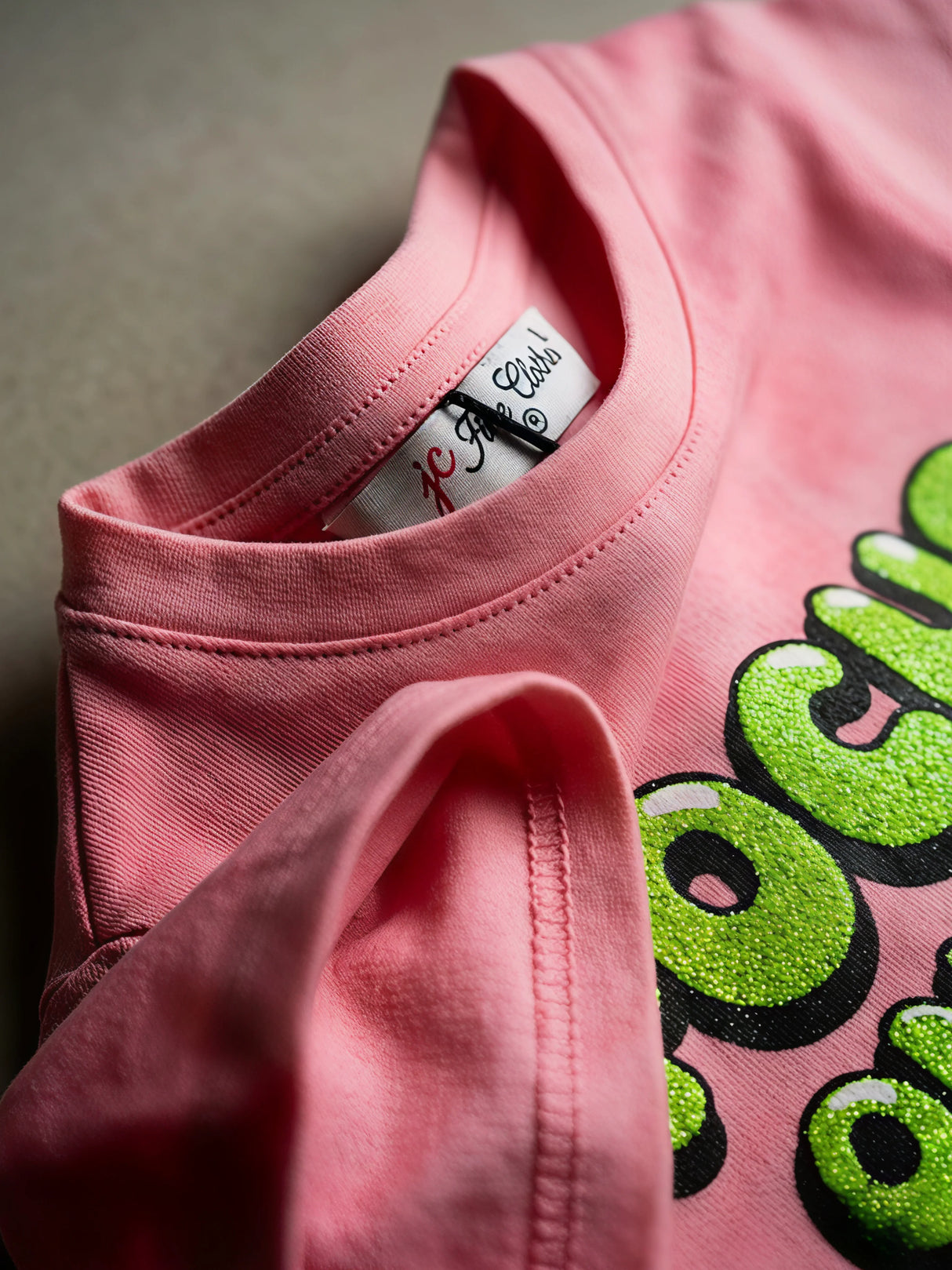 Girls Pink "Focus On The Good" Graphic T-Shirt.