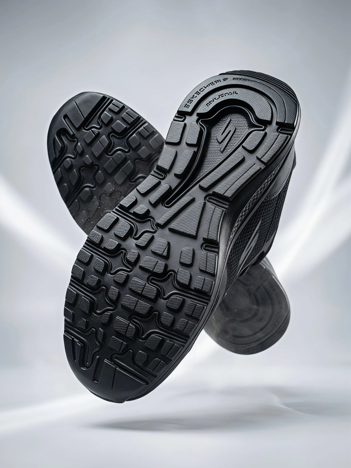 Skechers Unisex Black Velcro School Shoes.