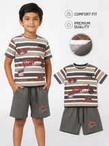 Boys' Dark Grey Racing Theme Coordinate Set