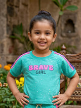 Girls Blue Brave Girl Skirt Coordinate Set