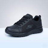 Skechers Unisex Black Lace-Up School Shoes.