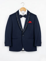 Navy Blue Coat Suit for Boys - Premium Formal Wedding Wear ()