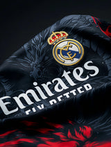 Boys' Real Madrid Inspired Black Football Sports Co-ord Set.