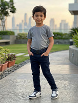 Boys Premium Navy Blue Slim Fit Stretchable Denim Jeans
