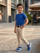 Boys' Stylish Slim Fit Brown Denim Jeans