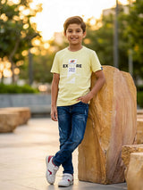 Boys' Sage Green "Explore Your Style" Graphic T-Shirt