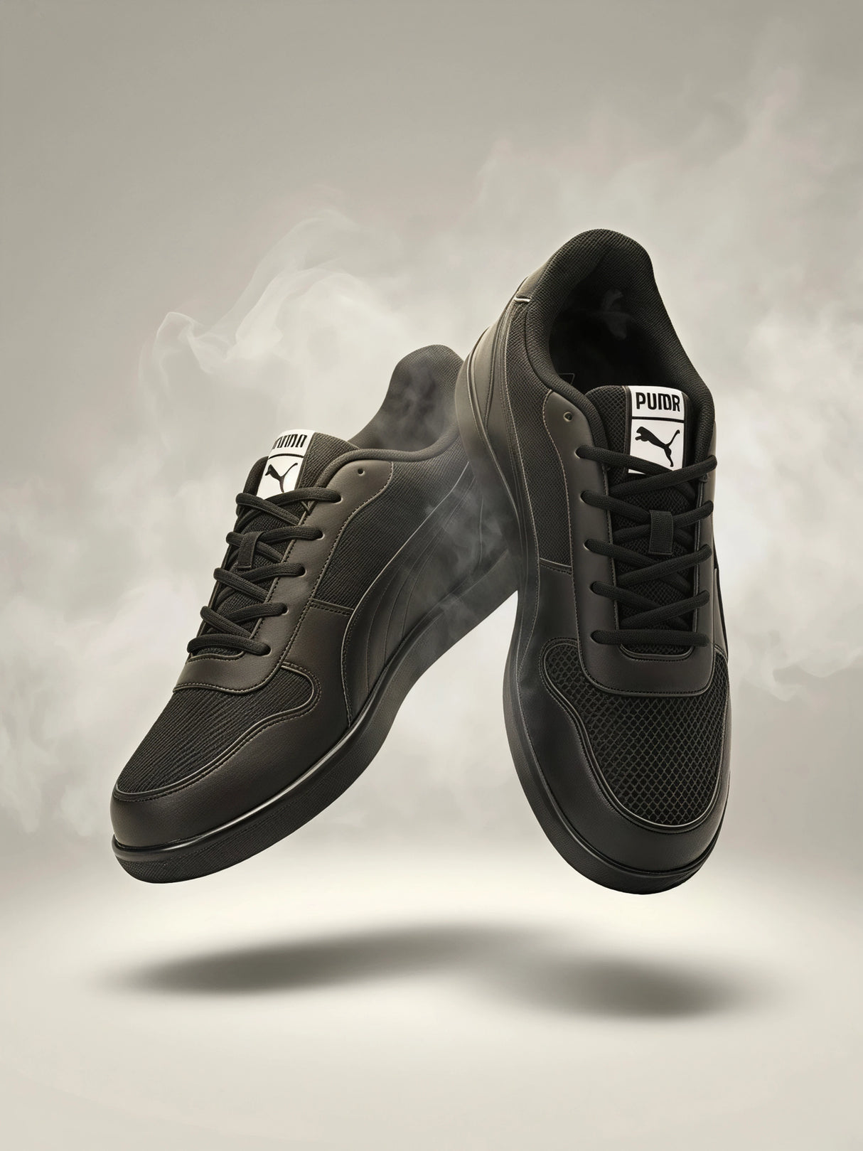 Puma Black Lace Unisex School Shoes.