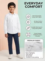 Boys Classic White Long Sleeve Casual Shirt.
