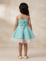 Green Bow Detailed Party Wear Frocks