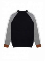 Black Graphic Printed Raglan Long Sleeve T-Shirt