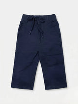 Black Cotton Blend Pant Casual Wear