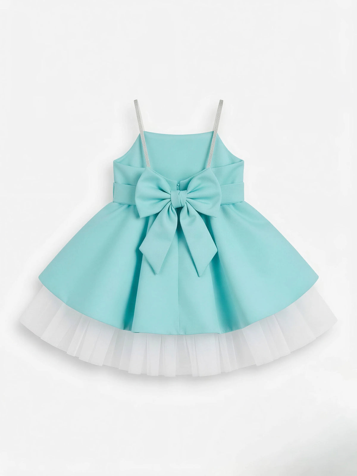 Green Bow Detailed Party Wear Frocks