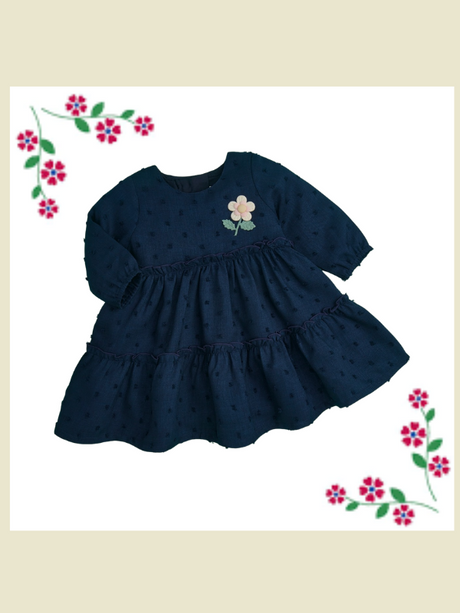 Navy Blue Baby Girl Dress