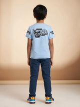 Boys Light Blue Casual T-Shirt - Everyday Streetwear Tee