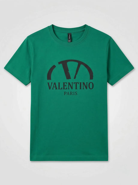 Boys Green Graphic Print Crew Neck T-Shirt