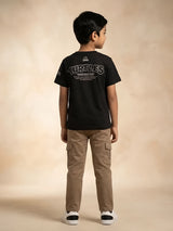 Boys Black Ninja Turtles Printed T-Shirt