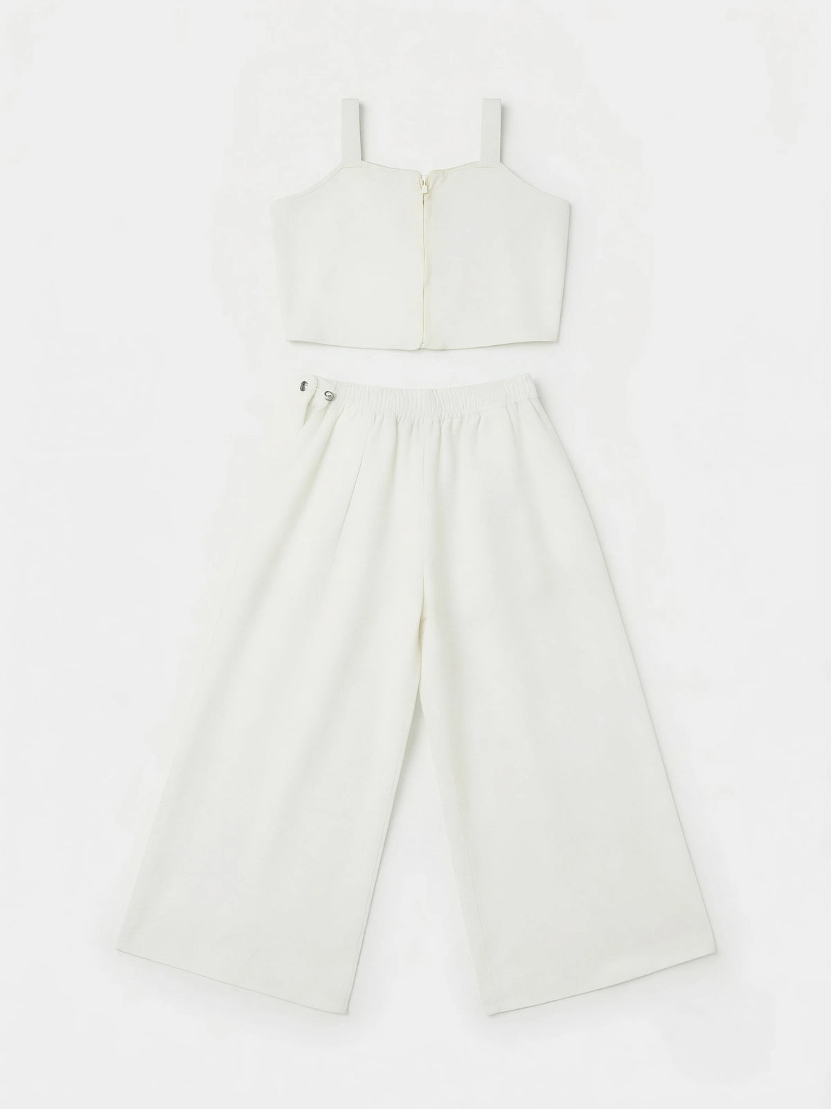 Girls Cream Embroidered Top with Palazzo and Shrug Set.