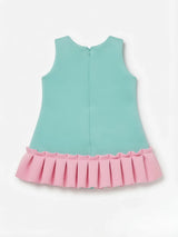 Green Bow Ruffle Detail Frocks