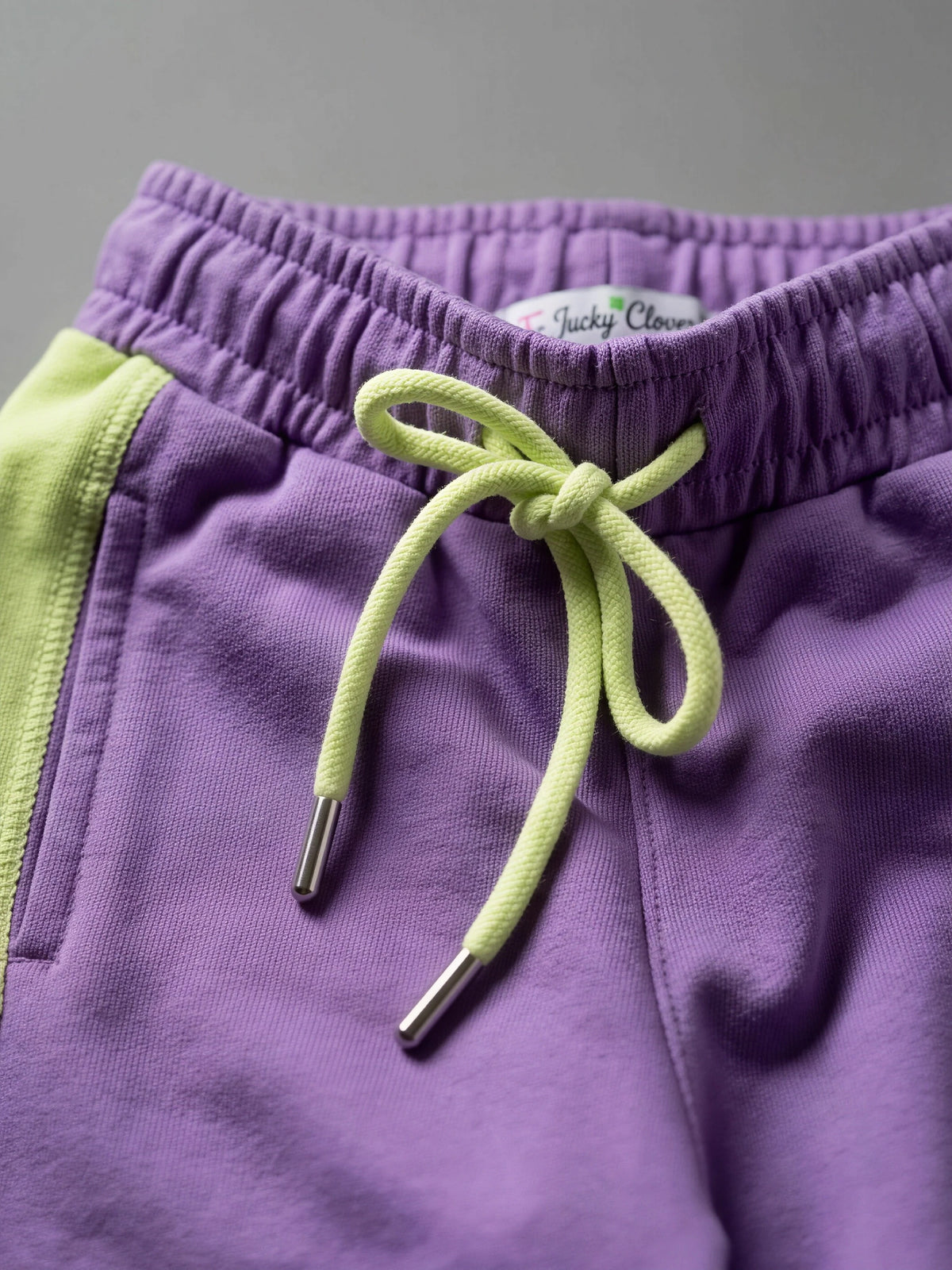 Purple Graphic Print Bow Girls Coordinate Set