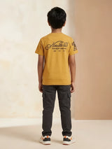 Boys Yellow Naruto Graphic Print T-Shirt