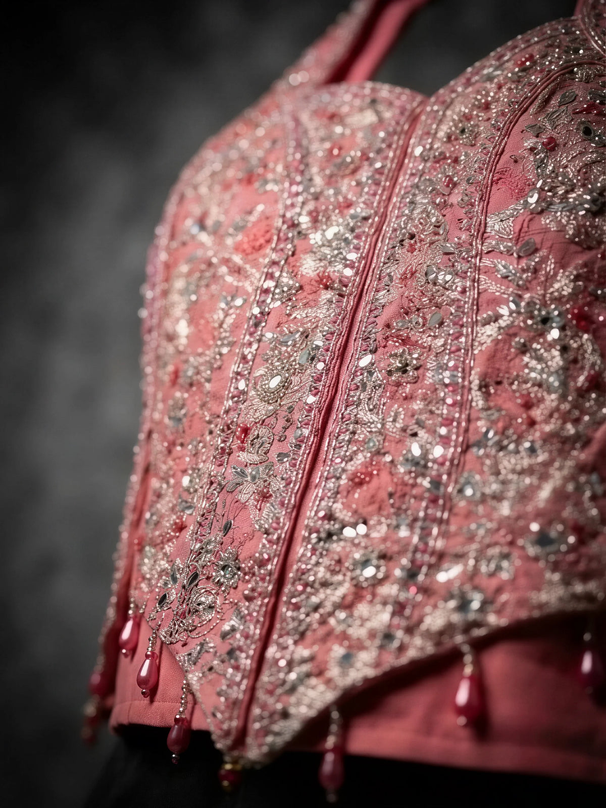 Girls Pink Ethnic Woven Palazzo Set with Dupatta.