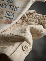 Boys Cream "Born By The Sea" T-Shirt and Shorts Coord Set