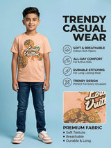 Boys Peach Louis Vuitton Graphic Print T-Shirt