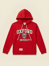 Boys Red Printed Hooded T-Shirt
