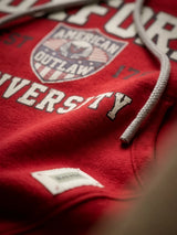 Boys Red Printed Hooded T-Shirt