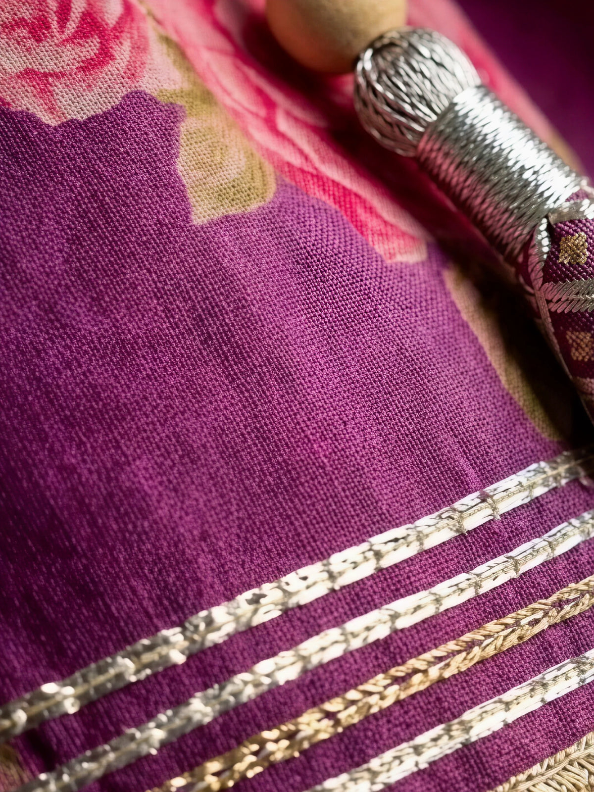 Girls Purple Floral Printed Sharara Set.