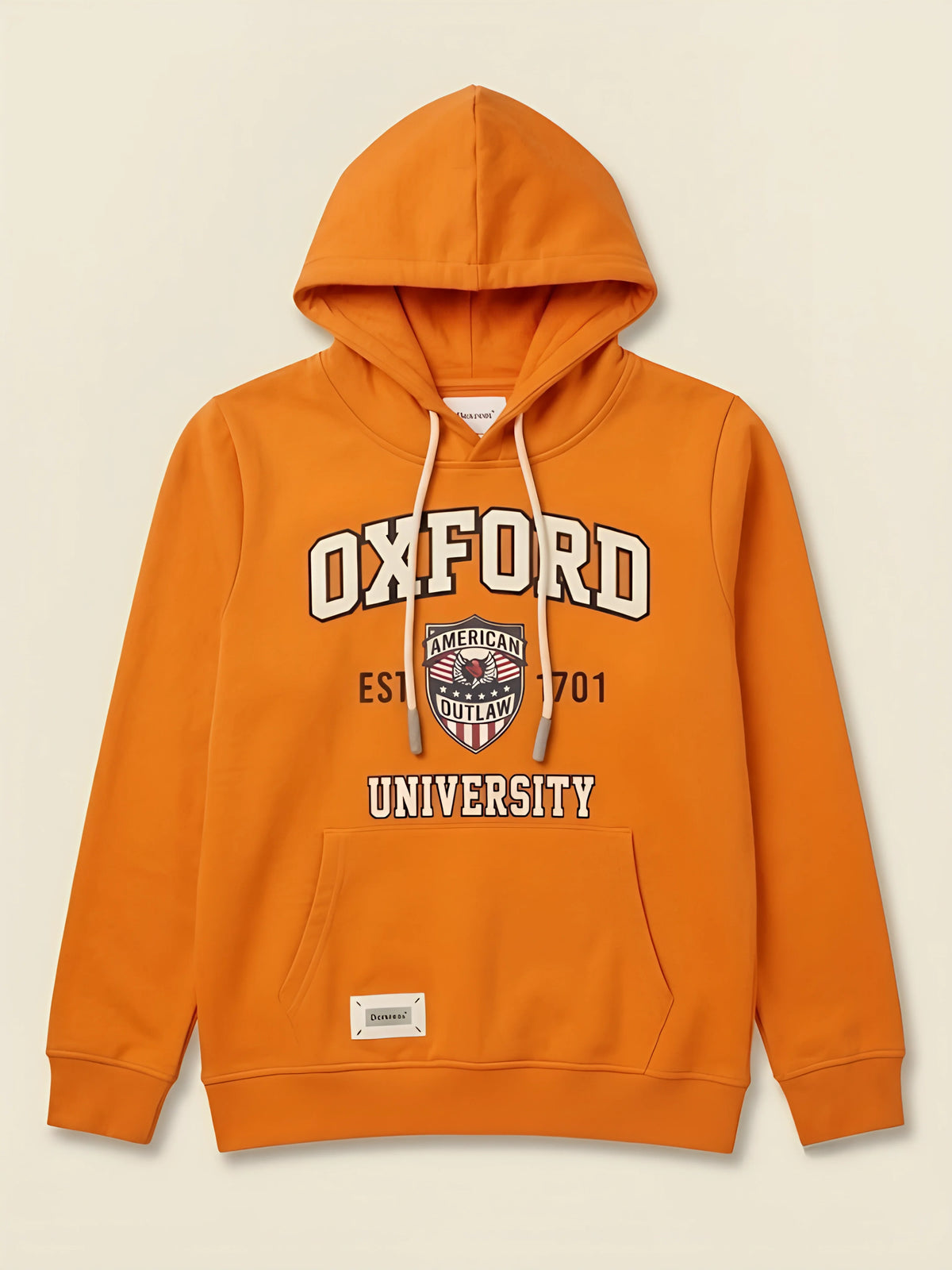 Boys Orange Oxford University Hooded T-Shirt