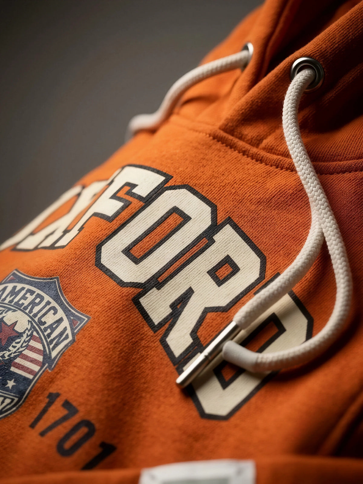 Boys Orange Oxford University Hooded T-Shirt