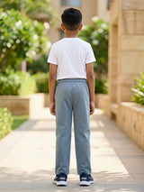 Boys Light Blue Premium Sports Joggers
