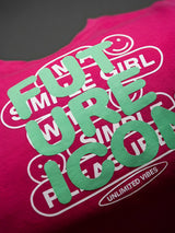 Girls Pink "Future Icon" Graphic Cotton Tee