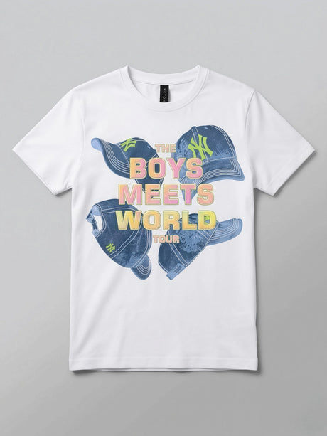 Boys White Meets World Graphic T-Shirt