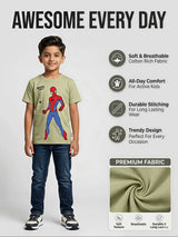 Boys Green Spider-Man Graphic T-Shirt