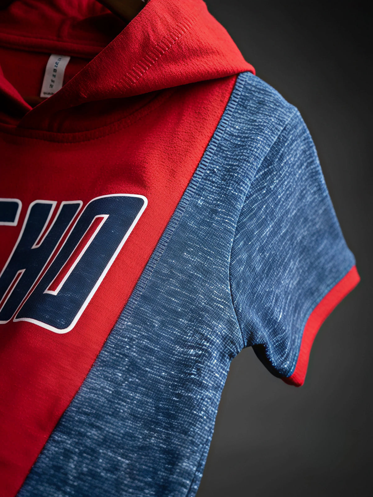 Boys Red Hooded Short Sleeve T-Shirt