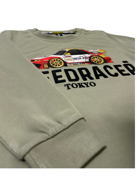 Boys' "Speedracer" Graphic Full-Sleeve T-Shirt - Green Color