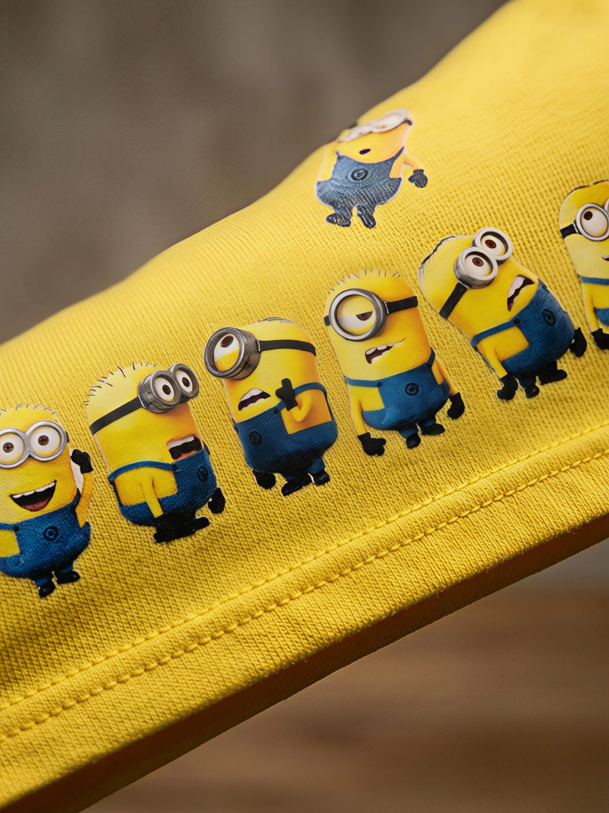 Boys Yellow Minions Graphic Printed Round Neck T-Shirt.