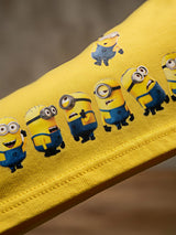 Boys Yellow Minions Graphic Printed Round Neck T-Shirt.