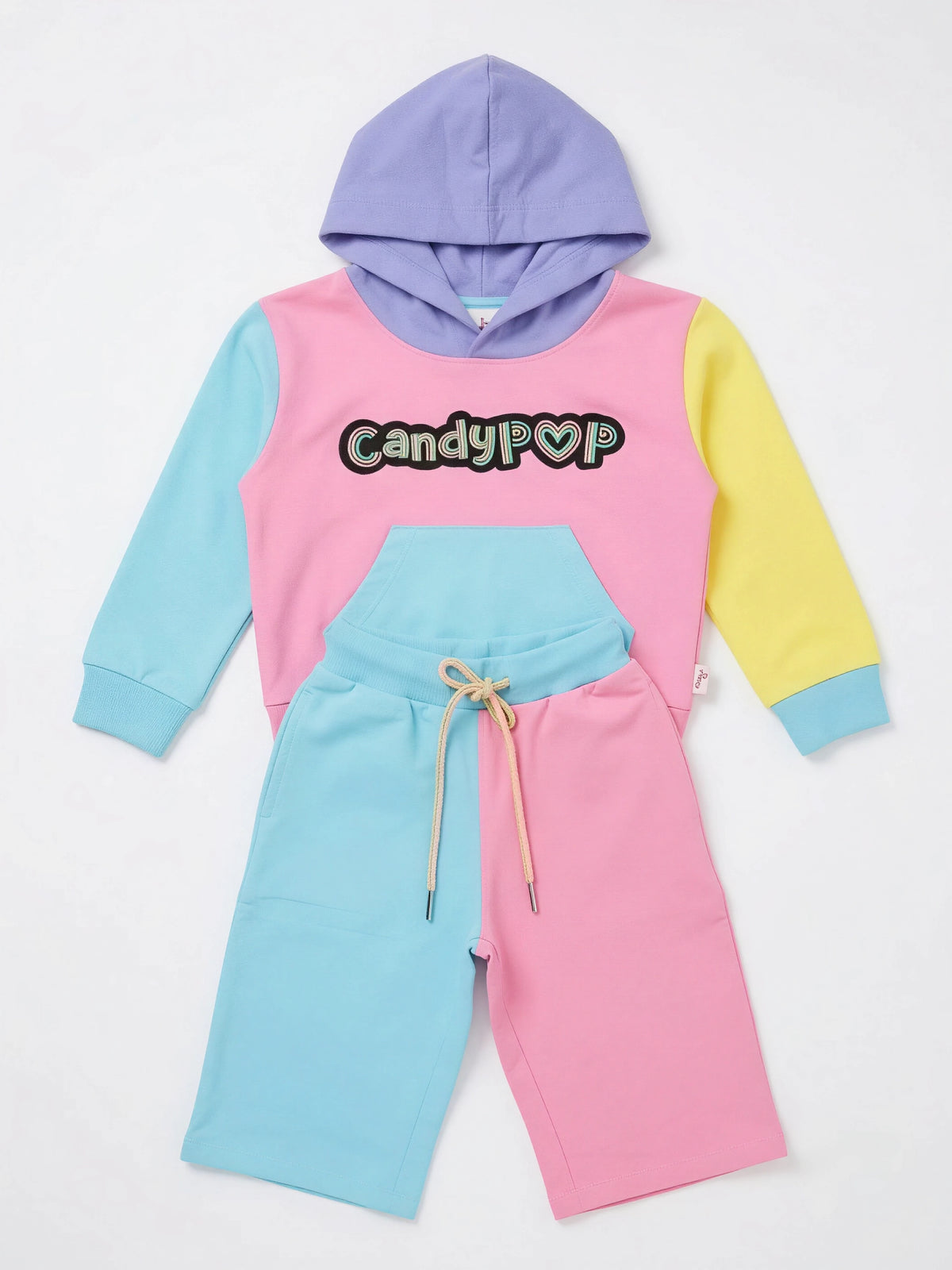 Pink Multi Colour Girls Coordinate Set Kids Casual Wear