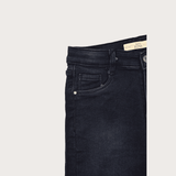 Girls Casual Plain Jeans Shorts Fixed Waist - Navy Blue