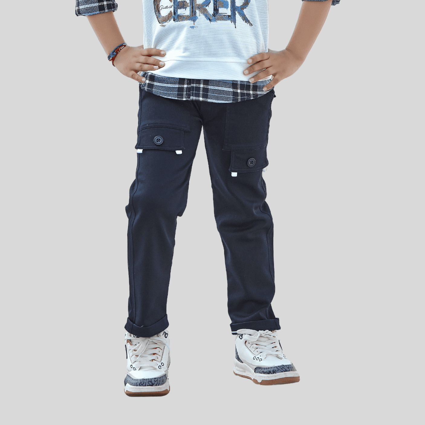 Boys Casual Party Full Sleeves Suit Shirt Set - Blue